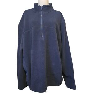 Vineyard Vines 2XL Navy Blue Pullover Fleece Quarter Zip Sweater